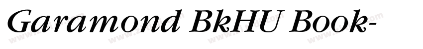 Garamond BkHU Book字体转换